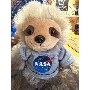 Fiesta 16 Inch Sloth Plush NASA I Need My Space Shirt Stuffed Animal Excellent C